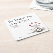 臆病なコースターワン スクエアペーパーコースター (アングル)