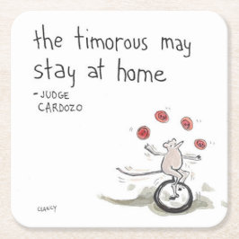 臆病なコースターワン スクエアペーパーコースター