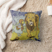 臆病なライオンのオズの魔法使いの本のページ クッション (ブランケット)