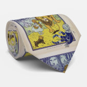 臆病なライオンのオズの魔法使いの本のページ ネクタイ (ロール)