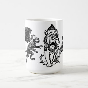 臆病なライオン、飛んだ飛んでいるな猿オズの魔法使い コーヒーマグカップ