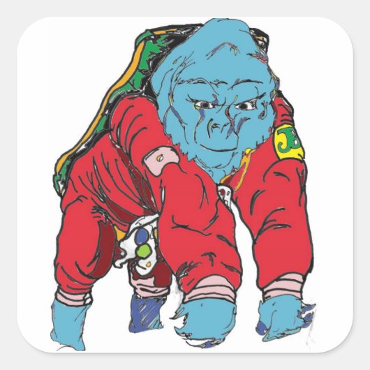 臆病な旅行者 スクエアシール (正面)