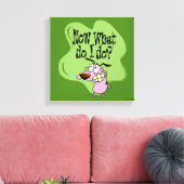 臆病な犬の勇気 |どうすればいい？ キャンバスプリント (インサイチュ (リビング))