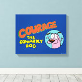 臆病な犬の勇気 |ロゴの表示 キャンバスプリント (インサイチュ (ウッドフロア))