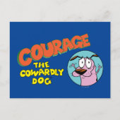 臆病な犬の勇気 |ロゴの表示 ポストカード (正面)