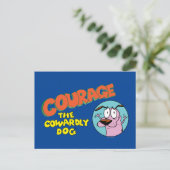 臆病な犬の勇気 |ロゴの表示 ポストカード (スタンド正面)