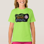 臆病な犬の勇気 |不気味な物が発生 Tシャツ (正面)