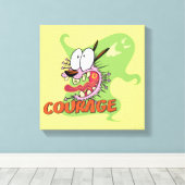 臆病な犬の勇気 |幽霊図 キャンバスプリント (インサイチュ (ウッドフロア))