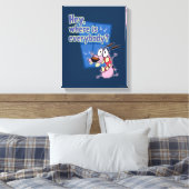 臆病な犬の勇気 |皆さんはどこにいるの？ キャンバスプリント (インサイチュ (寝室))