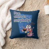 臆病な犬の勇気 |皆さんはどこにいるの? クッション (ブランケット)