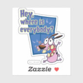 臆病な犬の勇気 |皆さんはどこにいるの? シール (シート)