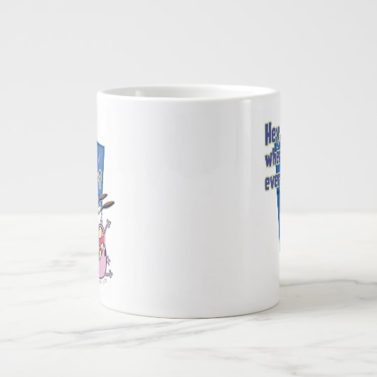 臆病な犬の勇気 |皆さんはどこにいるの? ジャンボコーヒーマグカップ (正面)