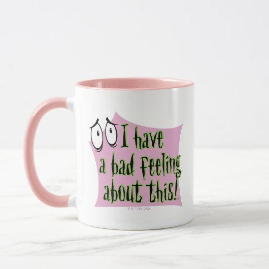 臆病な犬の勇気 |私は悪感じい… マグカップ (左)