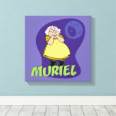 臆病な犬の勇気 | Muriel Graphic キャンバスプリント (インサイチュ (ウッドフロア))