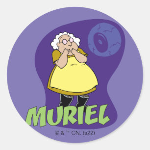 臆病な犬の勇気 Muriel Graphic ラウンドシール