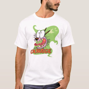 臆病な犬を勇気づける 幽霊図 Tシャツ