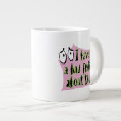 臆病な犬を勇気づける |悪感じい… ジャンボコーヒーマグカップ (正面右)