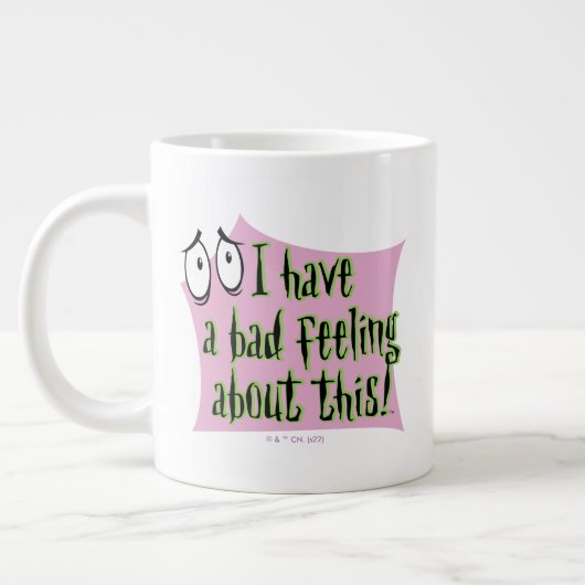 臆病な犬を勇気づける |悪感じい… ジャンボコーヒーマグカップ (左)