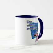 臆病な犬を勇気づける |皆は? マグカップ (正面右)