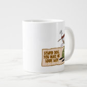 臆病な犬を勇気づける |見た目が悪い! ジャンボコーヒーマグカップ (正面右)