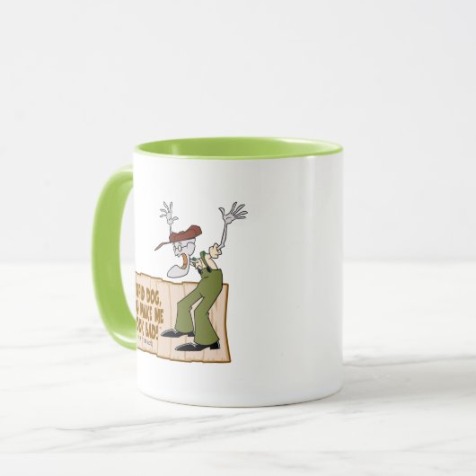 臆病な犬を勇気づける |見た目が悪い！ マグカップ (正面左)