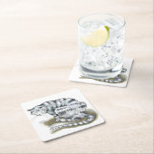 臆病コースター(2) スクエアペーパーコースター (インサイチュ)