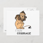 臆病ライオン：「もし勇気しか持たなかった」 ポストカード (正面/裏面)