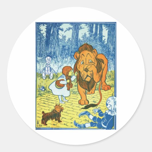 臆病ライオン ラウンドシール (正面)