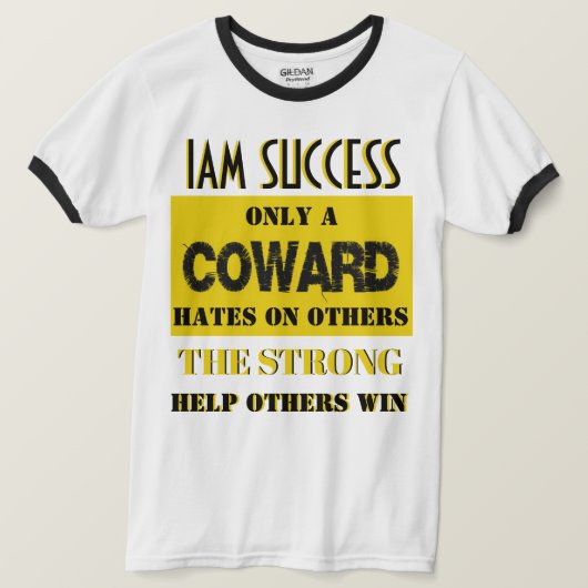 臆病者だけが Tシャツ (デザイン正面)