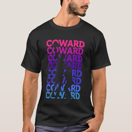 臆病者バスケットボールファン Tシャツ (正面)