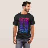 臆病者バスケットボールファン Tシャツ (正面フル)