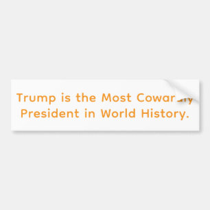 臆病者大統領トランプ Hankamer Artjunkhaus コミック バンパーステッカー