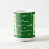 臓器および組織の提供認識度リボンマグカップ コーヒーマグカップ (中央)