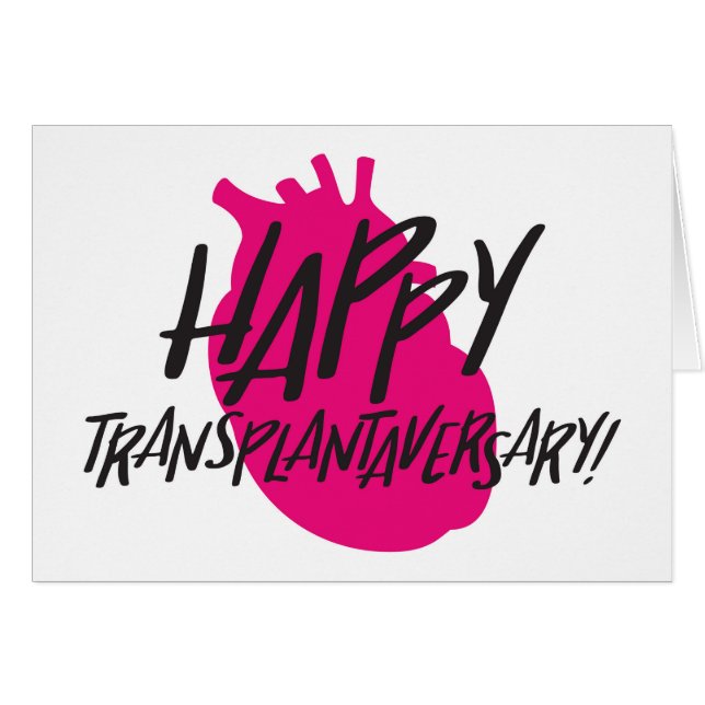 臓器ハート | Happy Transplantaversary Card (正面横)
