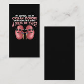 臓器リサイクルが腎臓のドナーを獲得 名刺 (正面/裏面)