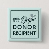 臓器供賛美給を受ける者のパステルブルー 缶バッジ (正面)