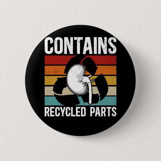 臓器受容性可愛い腎移植 缶バッジ (正面)