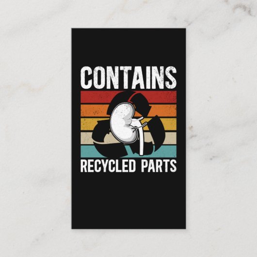 臓器受容者かわいい腎臓移植 名刺 (正面)