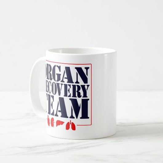 臓器回復チーム臓器調達の移植 コーヒーマグカップ (正面左)