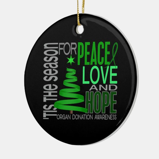 臓器提供のクリスマス1のオーナメント セラミックオーナメント (左)