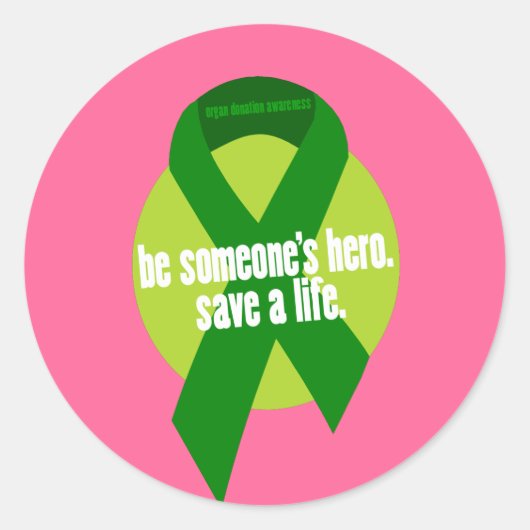 臓器提供啓発ステッカー ラウンドシール (正面)