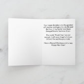 臓器提供者のためのクリスマスカード シーズンカード (内部)