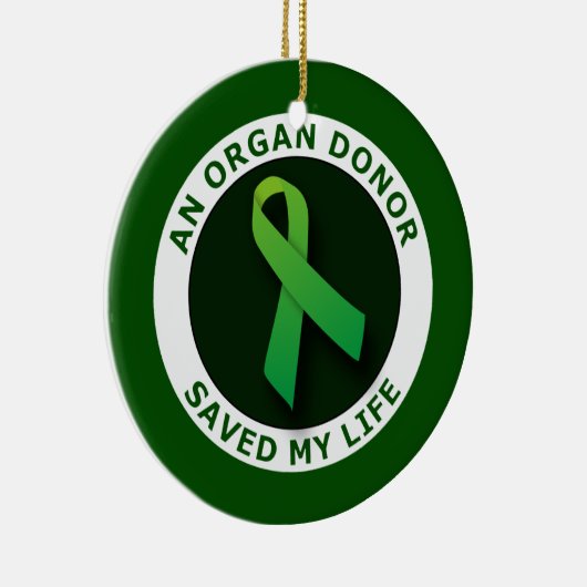 臓器提供者は私の生命オーナメントを救いました セラミックオーナメント (右)