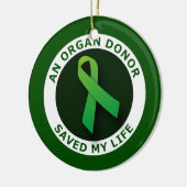臓器提供者は私の生命オーナメントを救いました セラミックオーナメント (左)