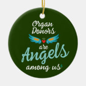 臓器提供者は米国のオーナメントの中で天使である セラミックオーナメント (正面)