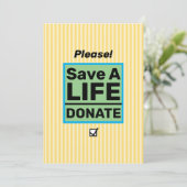 臓器提供認識度イベント招待状 招待状 (スタンド正面)