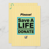 臓器提供認識度イベント招待状 招待状 (正面/裏面)