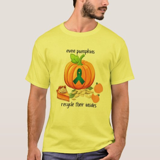 臓器提供 リサイクルは命を救う 移植 Tシャツ (正面)