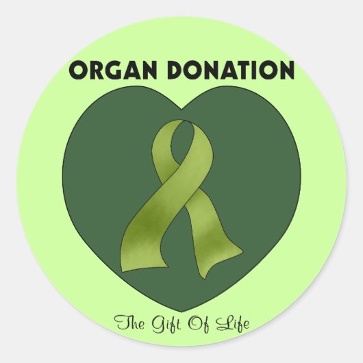 臓器提供:生命の賜物 ラウンドシール (正面)