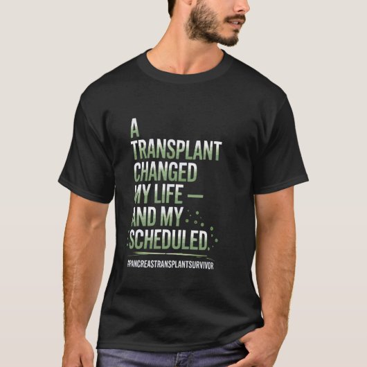 臓器提供 膵臓移植 臓器提供者 Tシャツ (正面)